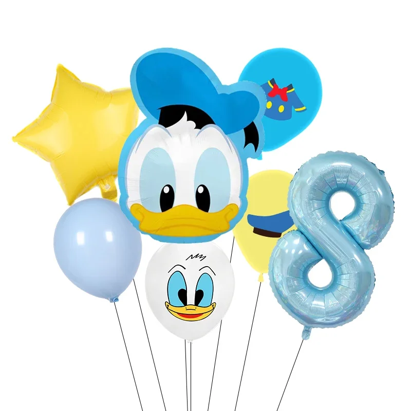 Cartoon Donald Nummer Eend Daisy Aluminium Film Ballon Set Bolvormige DIY Verjaardag Arrangement Feestdecoratie Ballonnen Kawaii