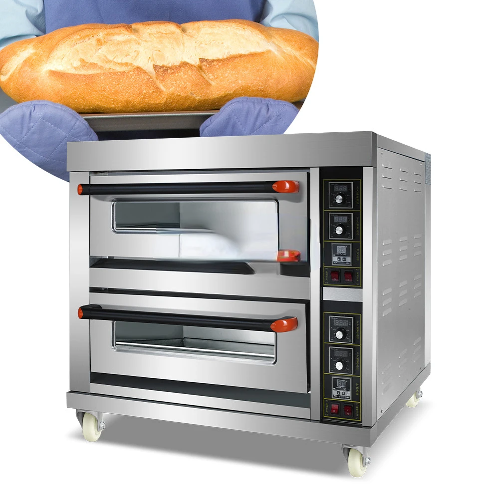 

Electric High Quality 2 Deck 2 Trays Bakery Oven Electric Bread Commercial Convection Oven Equipment For Bakery