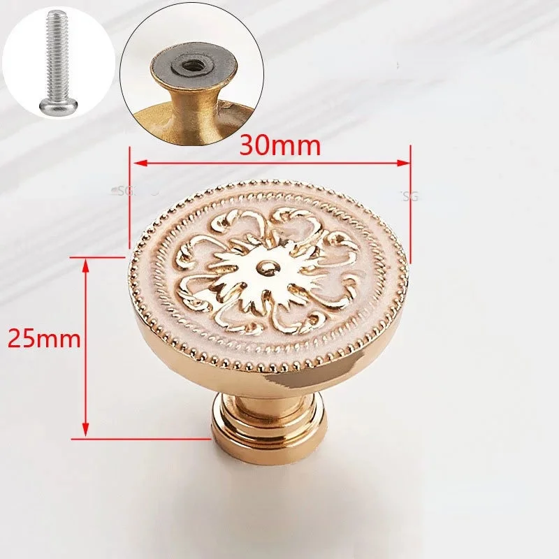 Retro Red Bronze Kitchen Cabinet Knobs Cupboard Door Zinc Alloy Handles Vintage Wardrobe Furniture Handle Drawer Pulls