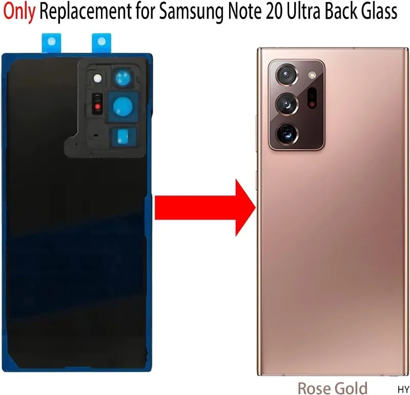 Imagem -06 - Painel Traseiro de Vidro para Samsung Galaxy Note 20 Ultra 5g Preto Cósmico