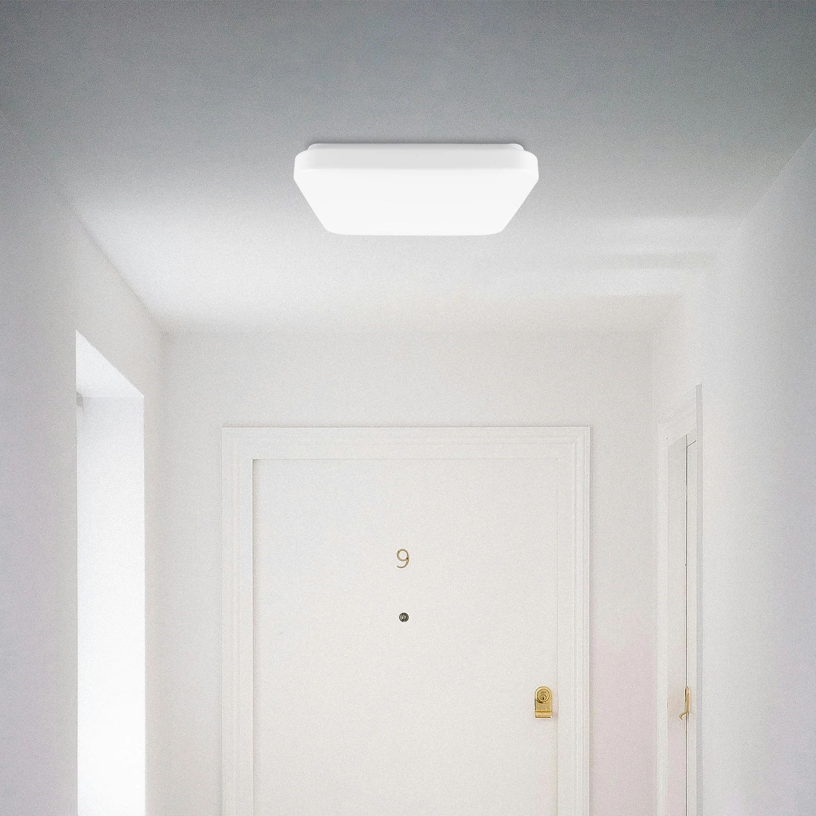 

Square Lampshade Led Ceiling Light for Bathroom Fixture Covers Replacement Flush Lighting Fixtures Branches Office