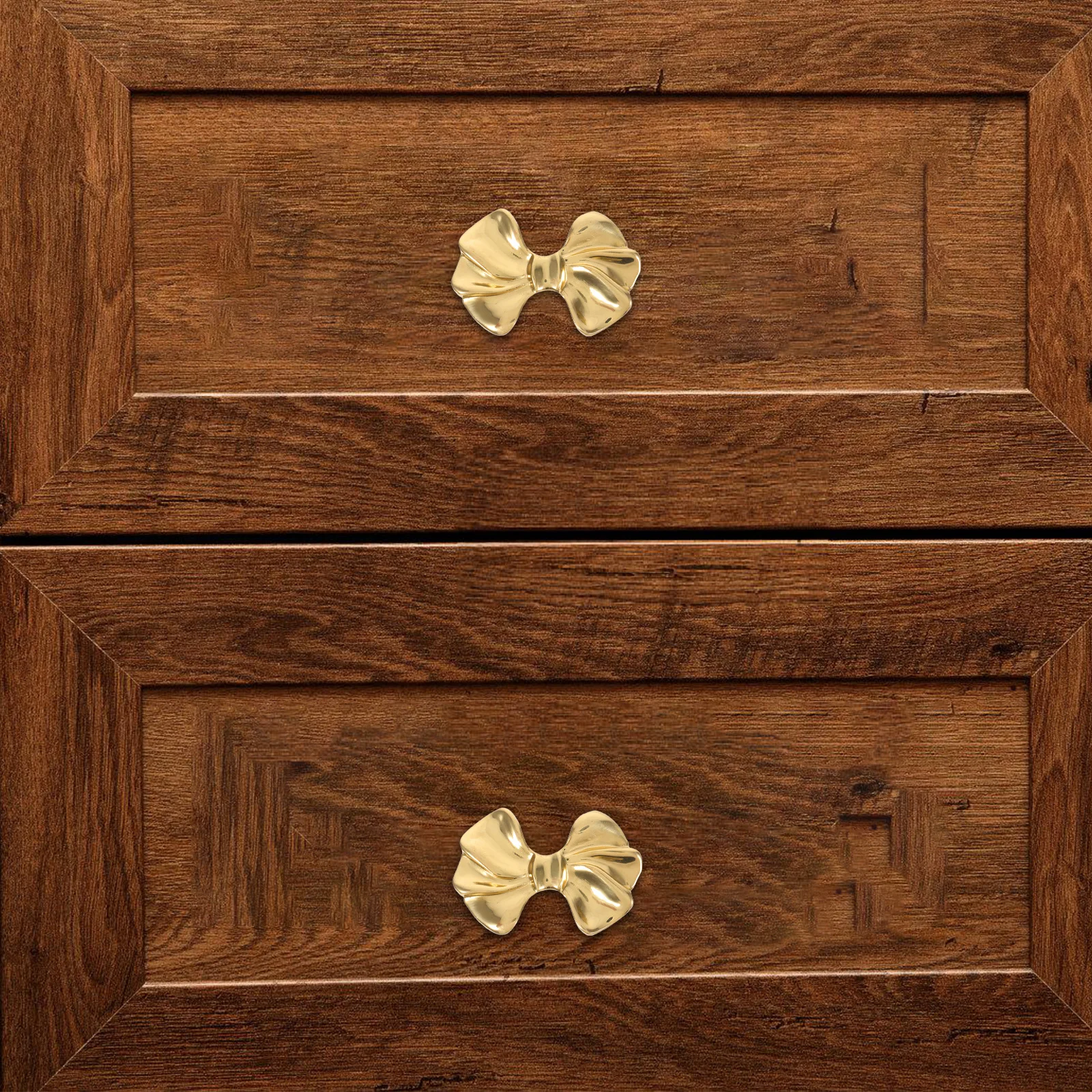 

Brass Bowknot Drawer Pull Single-Hole Door Handle for Kitchen Bathroom Cabinets Dressers Modern Rustic Furniture Handles