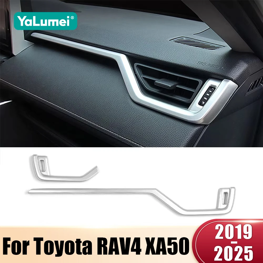 For Toyota RAV4 XA50 2019 2020 2021 2022 2023 2024 2025 Hybrid ABS Car Central Control Dashboard Trim Strip Cover Accessories