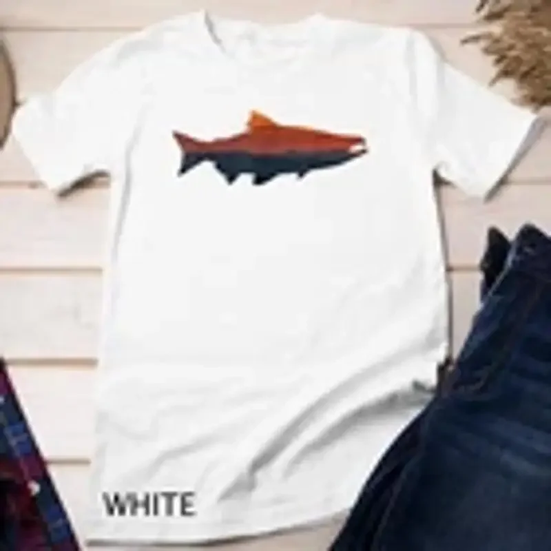 Camiseta unisex con estampado de pesca de salmón, naturaleza, senderismo al aire libre, camping, regalo para pescador