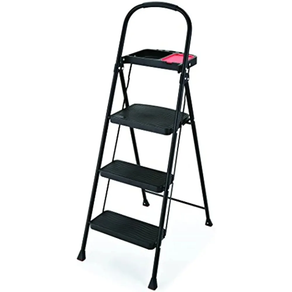 

Rubbermaid RMS-3T 3-Step Steel Step Stool with Project Tray, 225-pound Capacity,Black