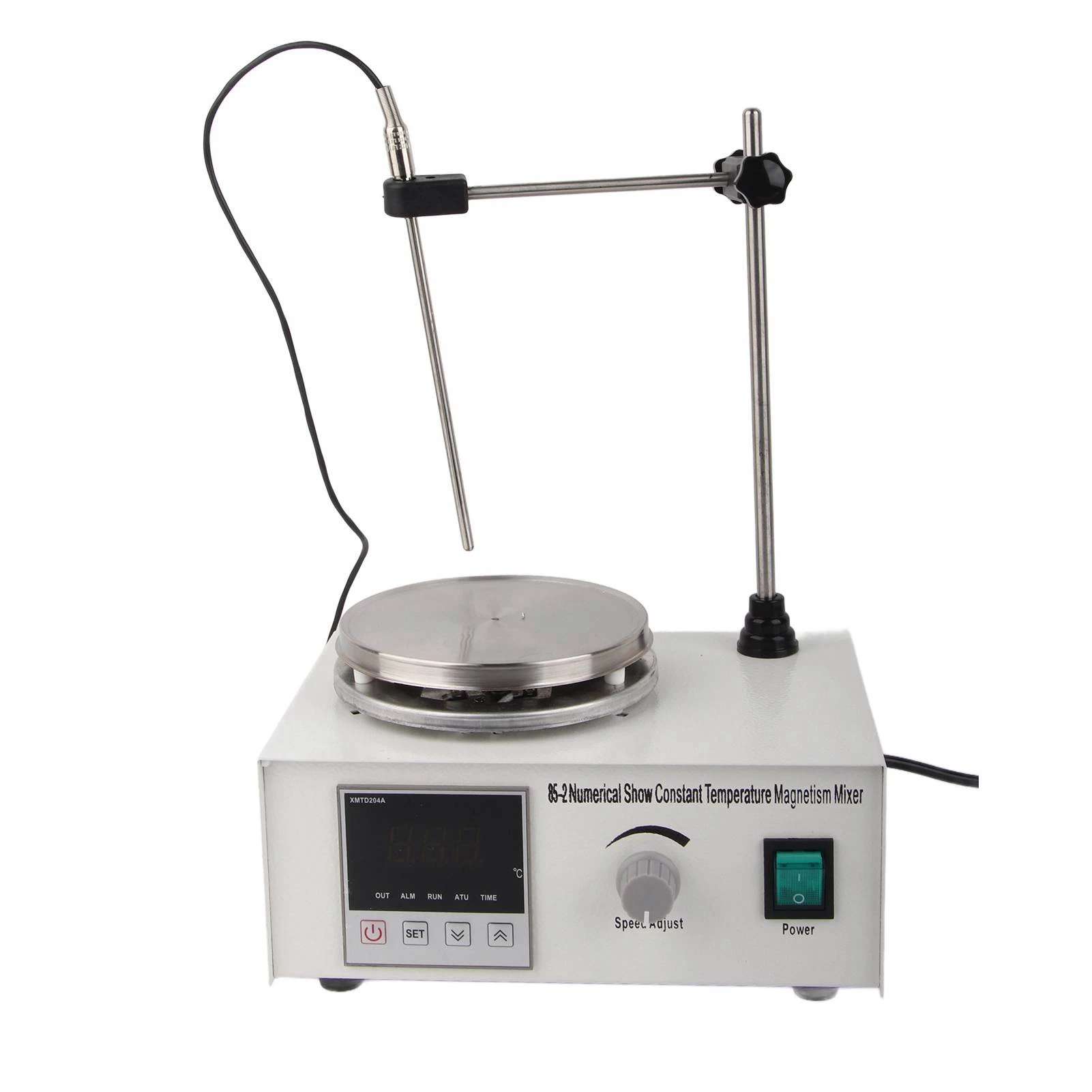 เครื่องกวนสารแบบแม่เหล็กพร้อมจอแสดงผลดิจิตอล แผ่นทำความร้อนแม่เหล็กควบคุมอุณหภูมิคงที่ สำหรับห้องปฏิบัติการ