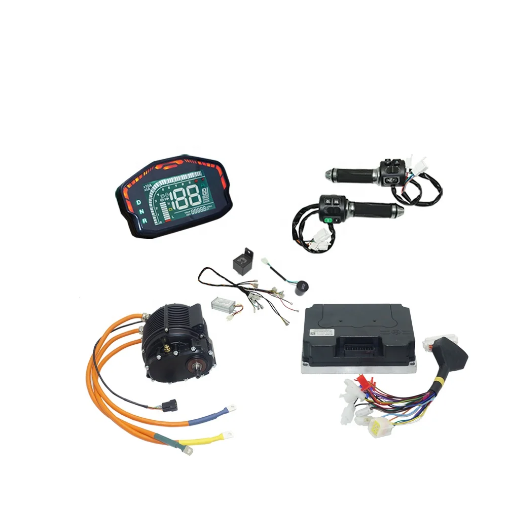 

Высокомощный среднеприводный двигатель QS MOTOR QS165 12000 Вт 12 кВт 72 В 60H с энкодером PMSM и новым контроллером Fardriver ND72890B BLDC