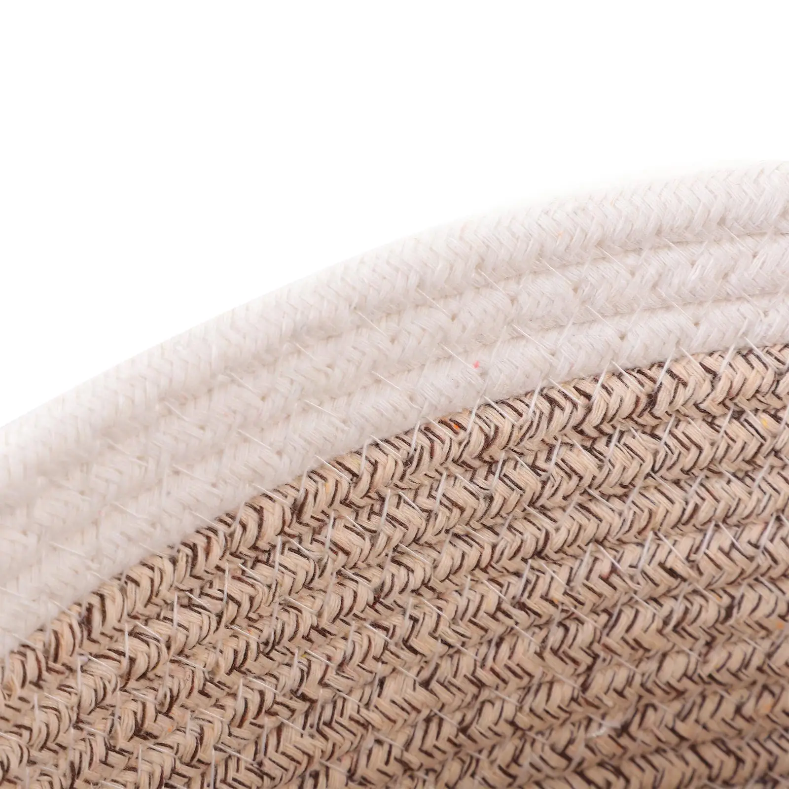 Cestini portaoggetti in corda di cotone da 2 pezzi bianchi ovali piccoli grandi ciascuno porta snack organizer da tavolo cestino per articoli vari per camera da letto