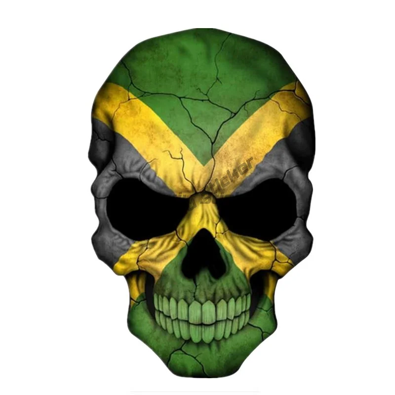 Jamaican Flag Emblem Car Stickers Vinyl Laptop Motorcycle Car Helmet Racing Truck PVC Decal Vinyl Self-adhesive KK