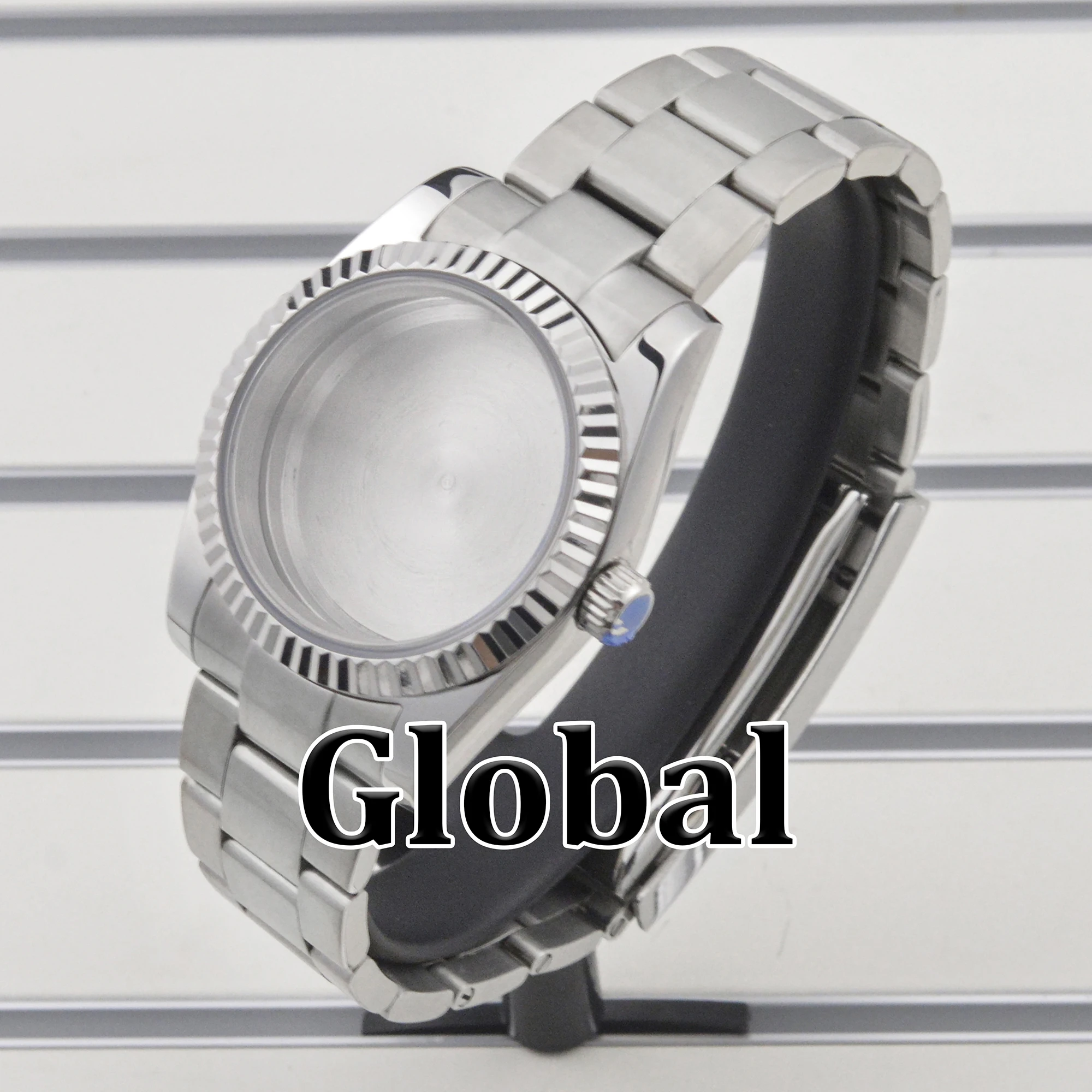 NH35 36mm/39mm Stainless Steel Watch Case Band Sapphire Glass Waterproof Fit NH35 NH36 Movement for Datejust case Watch Parts