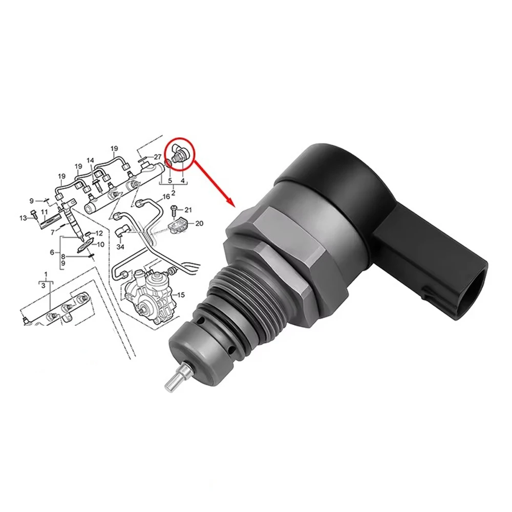 

Fuel Pressure Regulator Pressure Sensor 057130764H 0281002859 For VW Audi T5 A3 A4 A5 A6 Q5 2.0 3.0 TDI