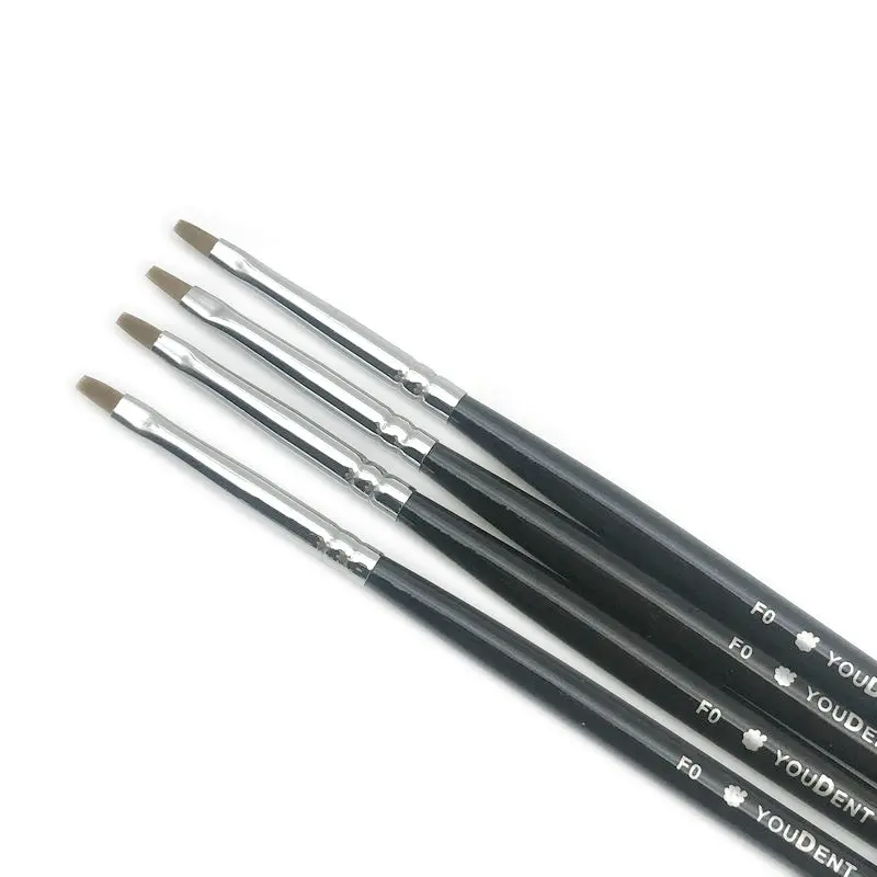 Pluma de cepillo Dental de porcelana de 4 piezas, suministros de laboratorio Dental, Pluma de cepillo Dental, pluma de cepillo de cerámica