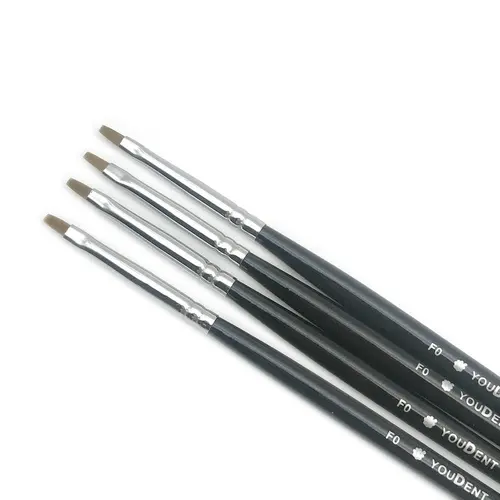 Imagen 2 del producto 4 Uds. Pluma de cepillo de porcelana Dental herramientas de técnico Dental suministros de laboratorio Dental herramientas de dentista pluma de cepillo Dental pluma de cepillo de cerámica