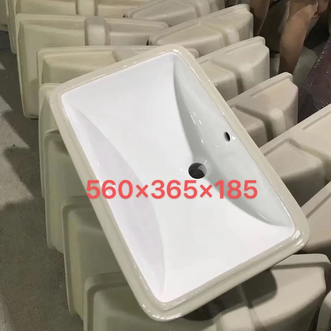 Built-in ceramic washbasin undercounter basin square round 20 inch and other sizes of hotel engineering washbasin