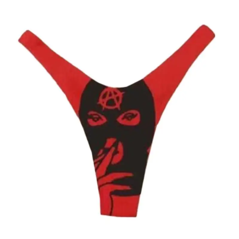 

652F 2 шт./компл. женский купальник бикини с принтом черепа сплит купальный костюм с высокой талией купальник без рукавов на