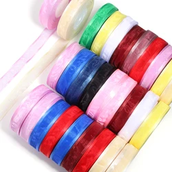 50 Yards/Roll Colorful Organza Ribbons Width 2.5cm Satin Ribbon for DIY Bouquet Packaging Bow Gifts Party Decoration Materials