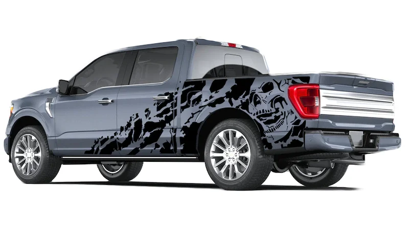 Nightmare Sport Decal Racing Sticker Compatible with Ford F150 Super crew Cab Sport Decal Vinyl Mirror off road Scull