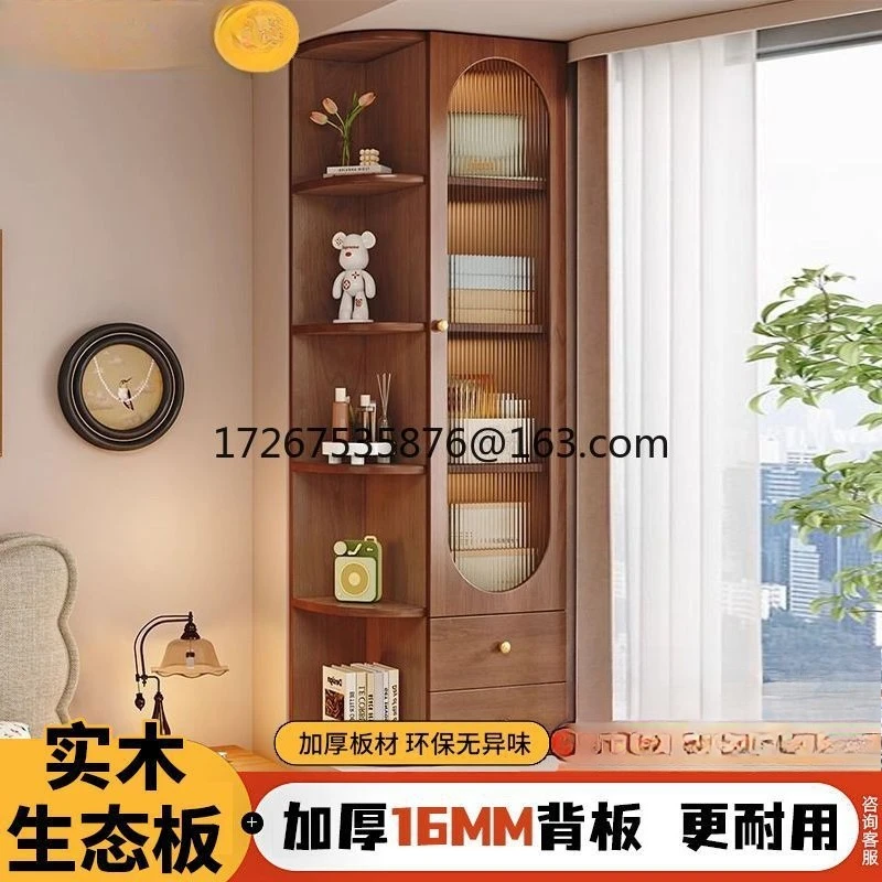 

Книжный шкаф из цельного дерева, простая современная балконная книжная полка для хранения, оконный порог, угловой шкаф, гостиная, оконный шкафчик, шкафчик