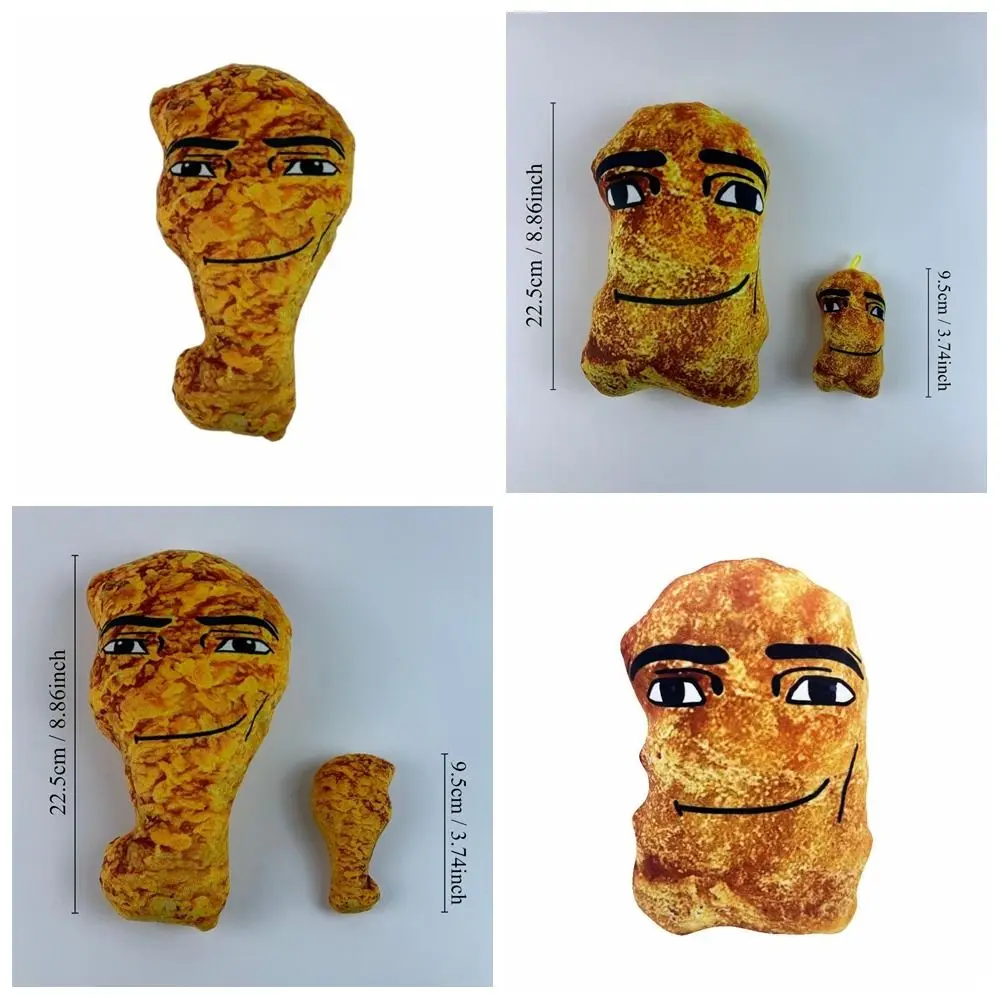 Breloczek Pluszowa Noga Kurczaka Prezent dla Przyjaciela pluszowa zabawka Nuggetsy Kurczaka Brelok Głosowy wisiorek żółty Wisiorek Jedzenie torba