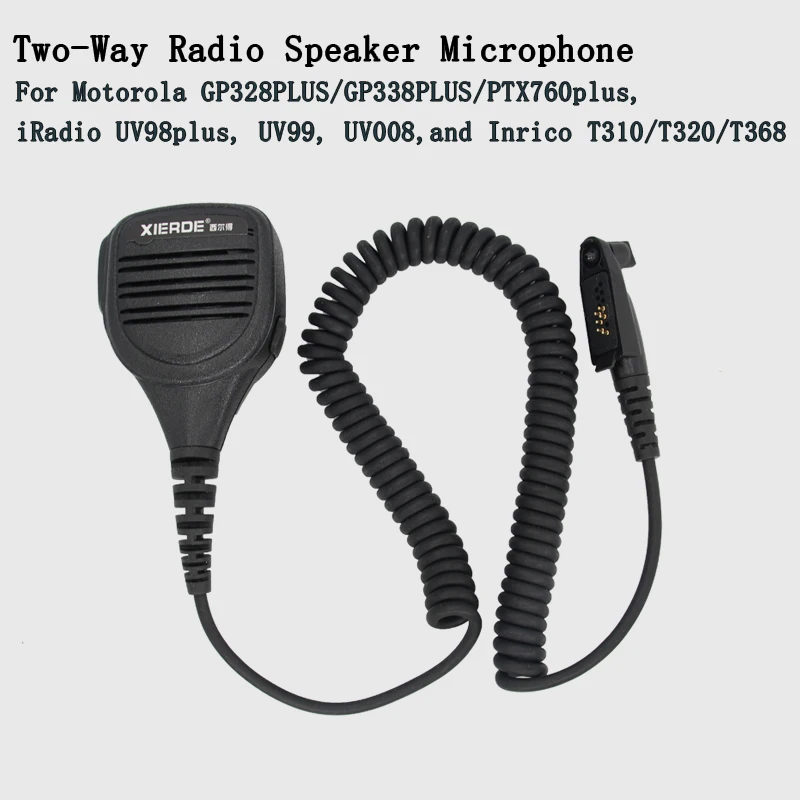

Two-Way Radio Speaker Microphone For iRadio UV98PLUS UV99 UV88 GP328PLUS PT760PLUS Inrico T310 T320 Walkie Talkie Shoulder Mic