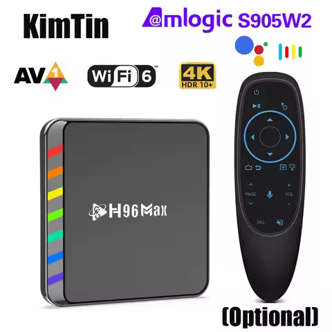 KimTin W2 ATV TV Box Android 11 Amlogic S905W2 Support 4K AV1 2.4&amp;5G Wifi BT W/ Google Voice Remote 2G16G 4G32G 64G Smart TV Box