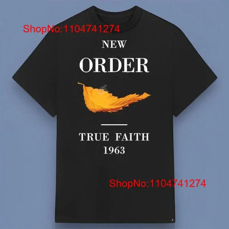 تي شيرت New Order Band True Faith 1963 مثالي للأصدقاء والعائلة عتيق مغسول مريح وناعم قمة الموضة للارتداء اليومي