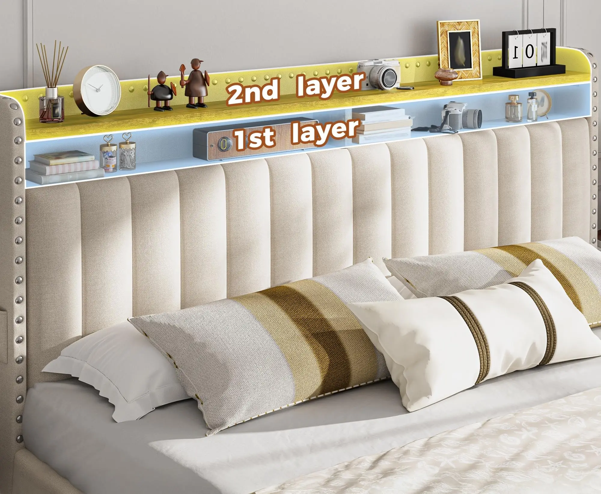 إطار سرير بحجم كينج مع 4 أدراج - مراجعة King Size Bed Frame With Storage Drawers وسعره