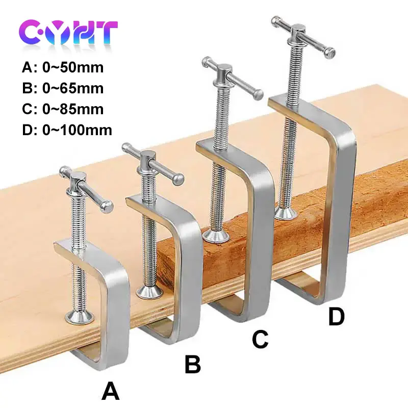 Woodworking Fixture G-type Steel Strong F-clip Board Flat Steel Clamping Device C-type Rocker Carpentry DIY Metal Fixed Clip