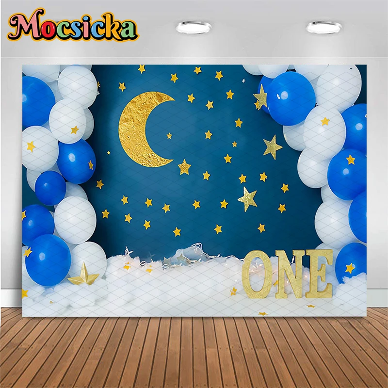 Mocsicka Happy Birthday Backdrops Color Balloons Party Supplies Decor Baby Shower Photography Background Studio Banner Photocall