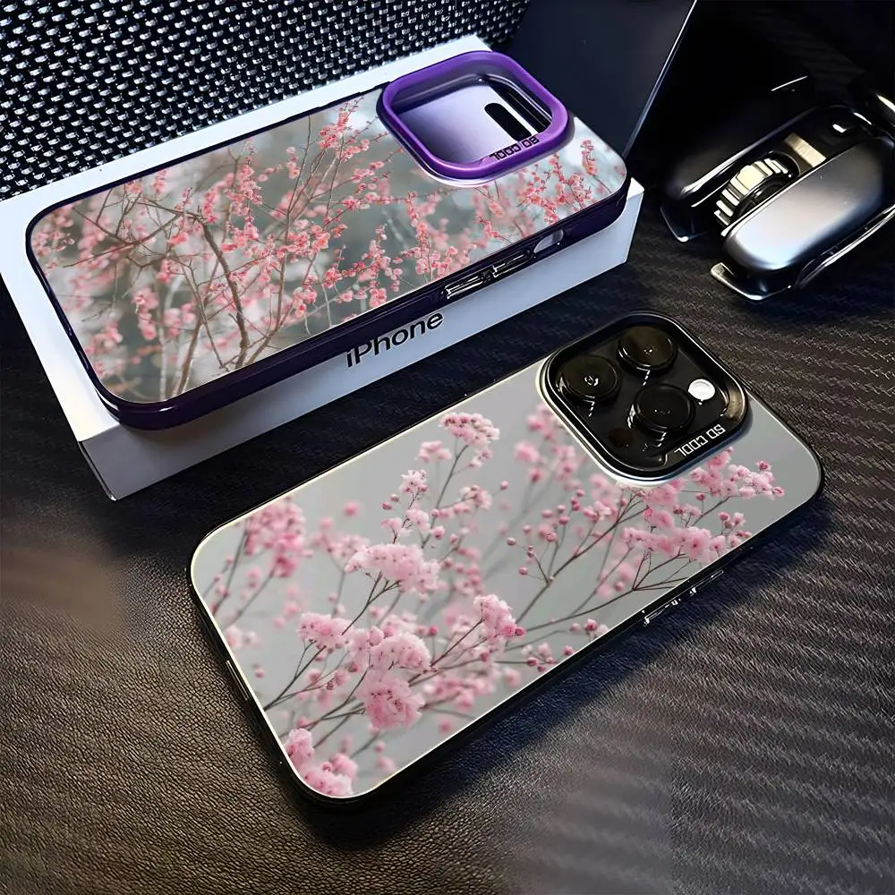 

JAPANESE SAKURA PETAL Phone Case For iPhone17,16,15,14,13,12,11 Plus,Pro Max Purple Matte Shockproof Cover