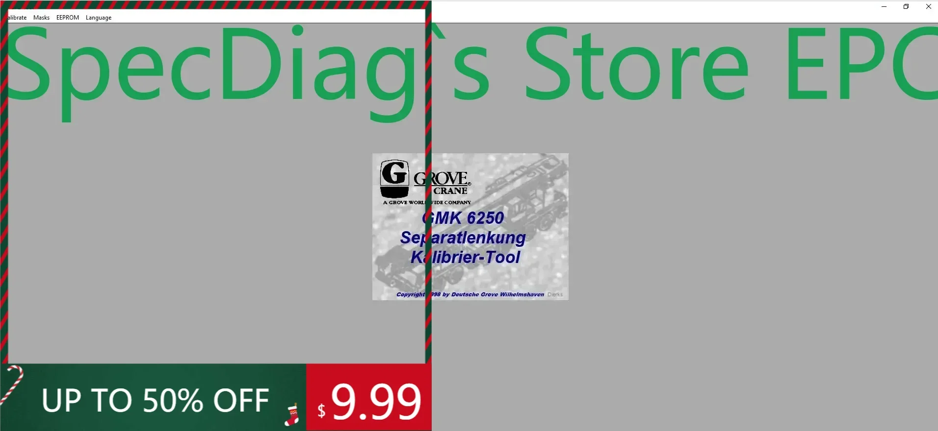 

SpecDiag Grove Crane GMK 6250, инструмент Separatlenkung Kalibrier