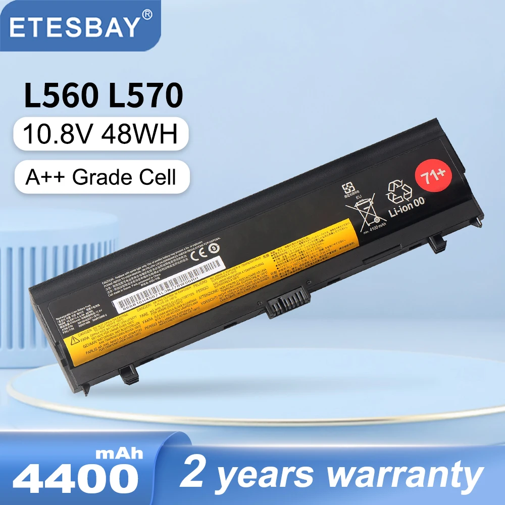 

ETESBAY L560 L570 71+ Laptop Battery For LENOVO Thinkpad SB10H45073 SB10H45074 SB10H45071 00NY488 00NY489 00NY486 4400mAh