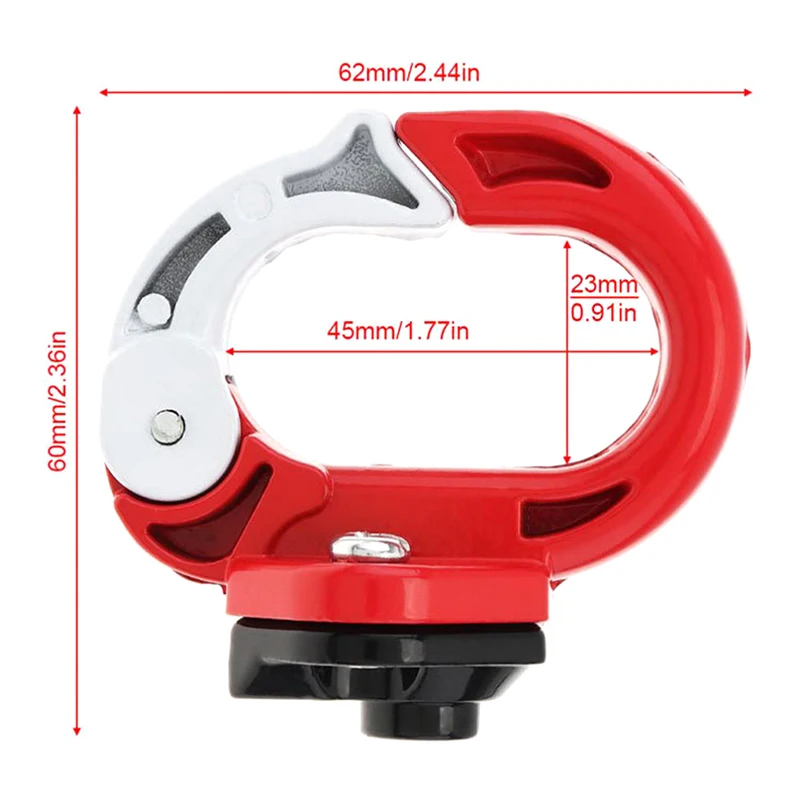 Duplo alumínio liga motocicleta capacete gancho, montar titular, gancho com parafuso, 1pc