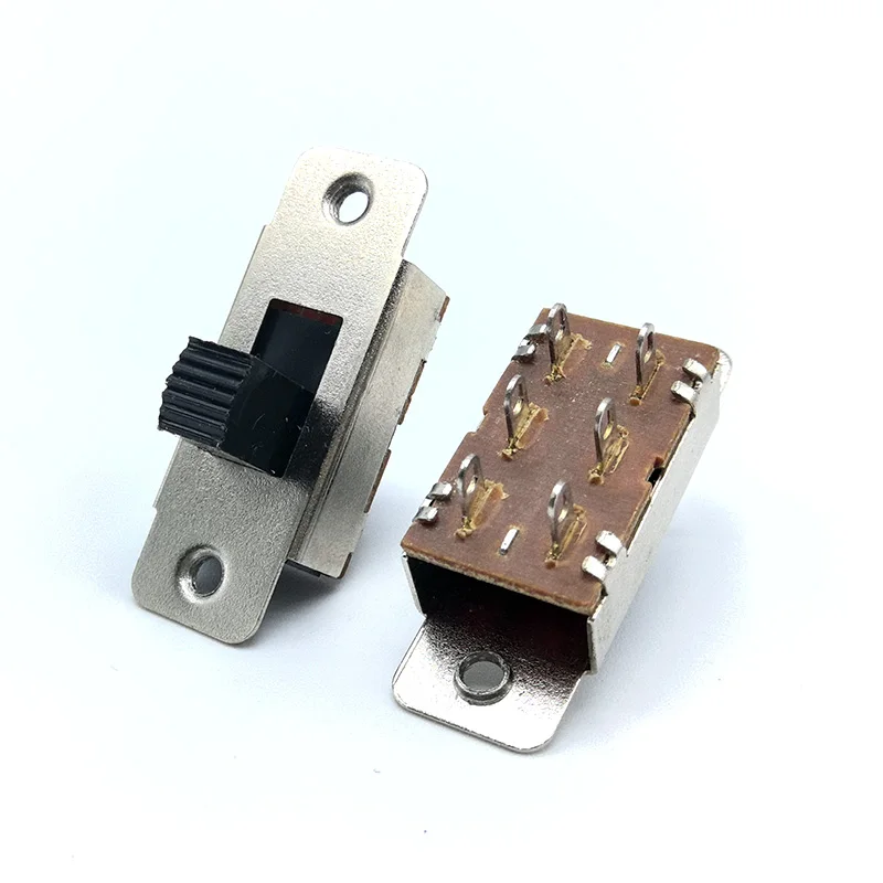 5pcs SS22L05G5 sliding switch 6-pin 2 gear ON-OFF handle length 8mm 3A250V high current toggle switch