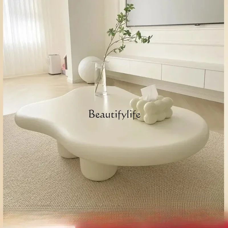 Nordic cream style coffee table living room home creative special-shaped high-end side table