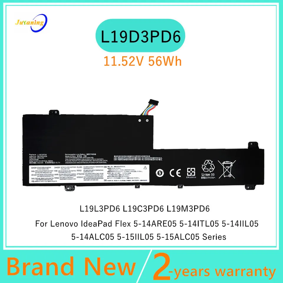 56Wh Laptop Battery for Lenovo IdeaPad Flex 5 11.52V