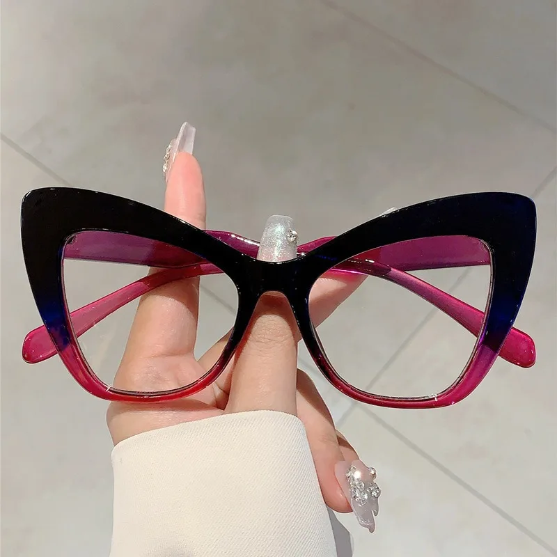 

Optical Glasses Prescription Reading Glass Woman Eyewear Women Blue Light Blocking Lenses Computer PC Eyeglasses Frame 0 +25 +50