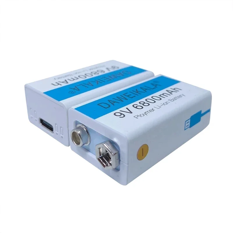 Batterie Li-ion Rechargeable 9V 6800mAh, Micro USB, Lithium 9 V, pour multimètre, Microphone, jouet, télécommande, utilisation KTV