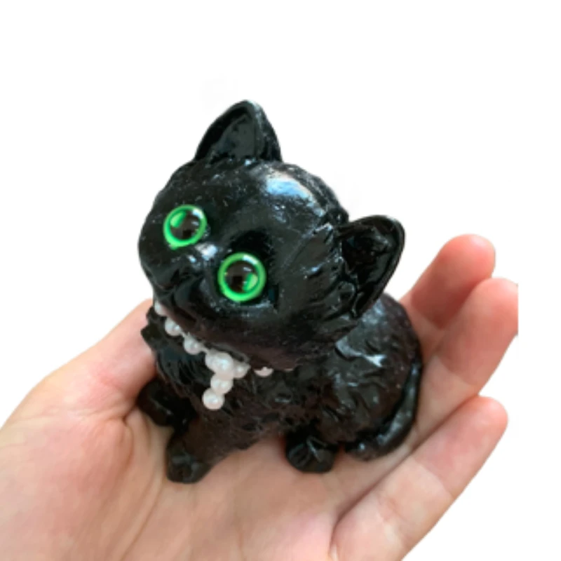 スクイーズトイ 黒猫 漫画風 減圧 動物 猫 ソフトゼリー感 スクイーズトイ クリスマス 抗不安ギフト スクイーズトイ