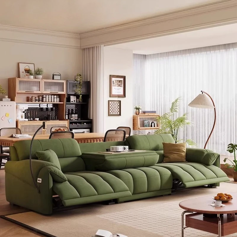 *Design Extendable Floor Recliner Living Room Sofas Nordic Modern Divano Home Furniture Green European Living Room Sofa