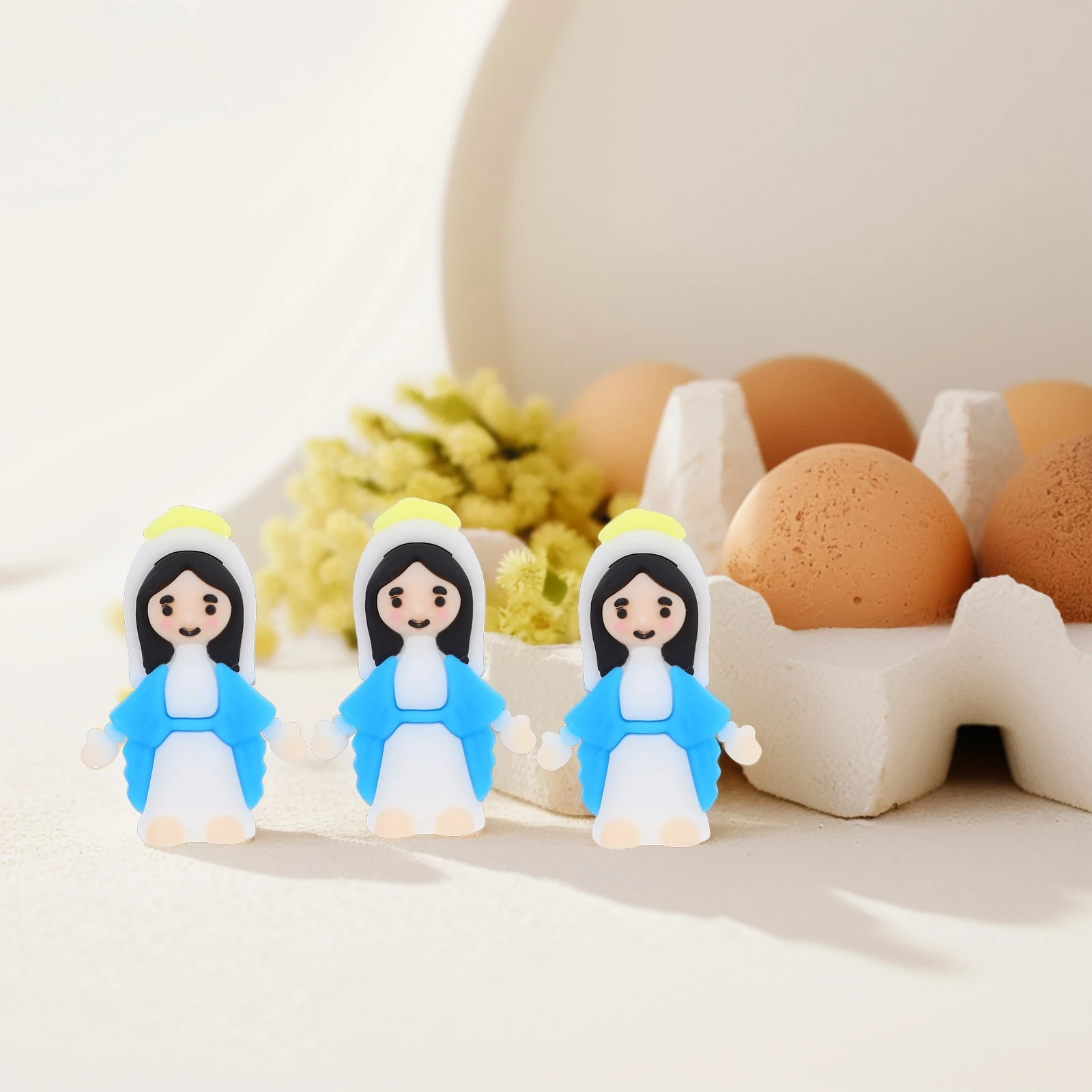 

10PCS Mini Figurines for Easter Party Small Jesus Bulk Religious Christmas Christian Stuffer Jesus Decor