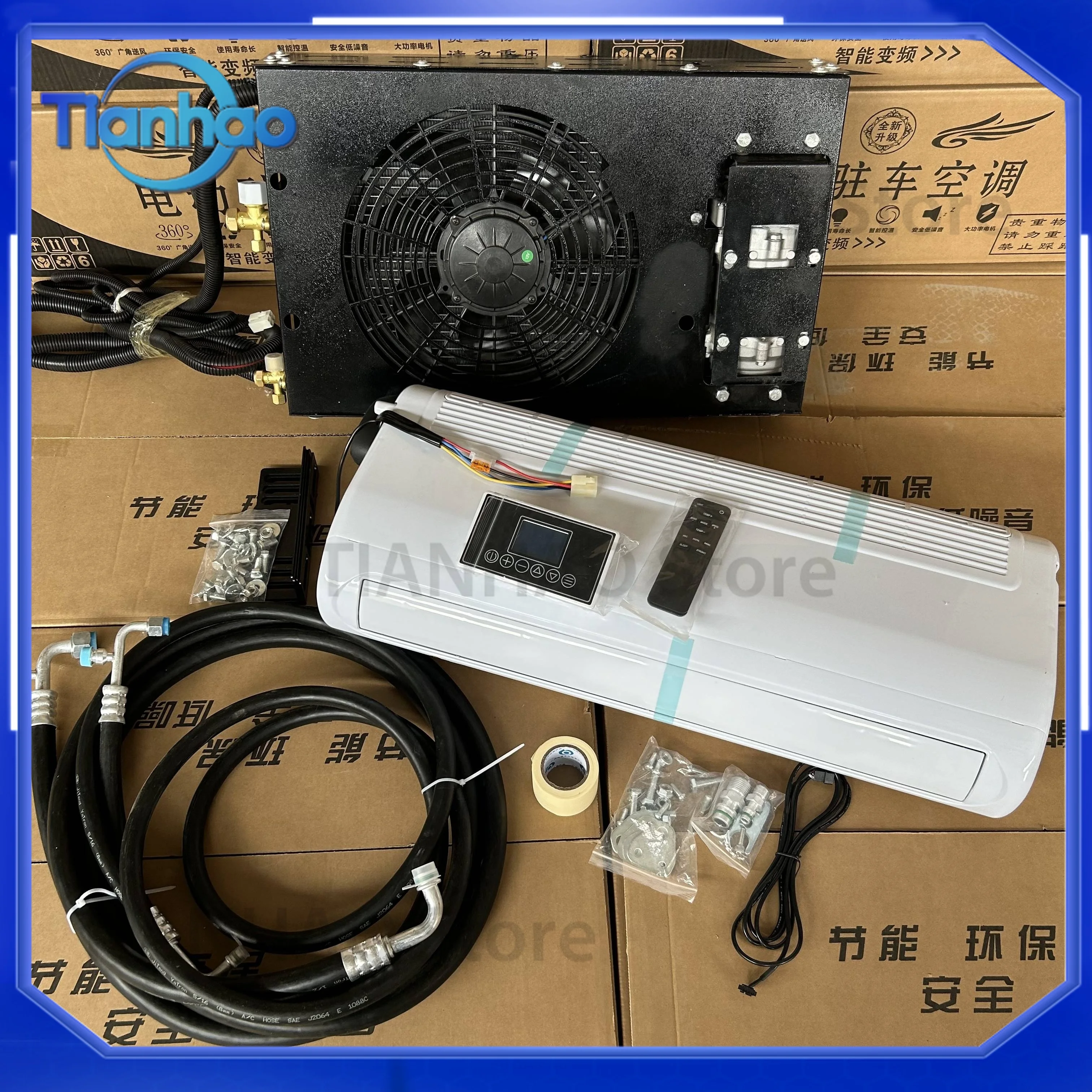 Portable 12V 24V Car Air Conditioner for Diesel Generator Truck New Energy Vehicles RV Ship view 5