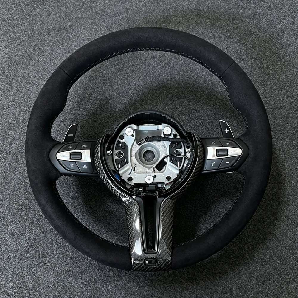 Suede Steering Wheel Car Accessories For BMW F80 M3 M4 F82 F85 F90 X5 F15 E70 E90 F10 F20 F22 F30 F31 M2 F87 M3 Factory Direct view 6