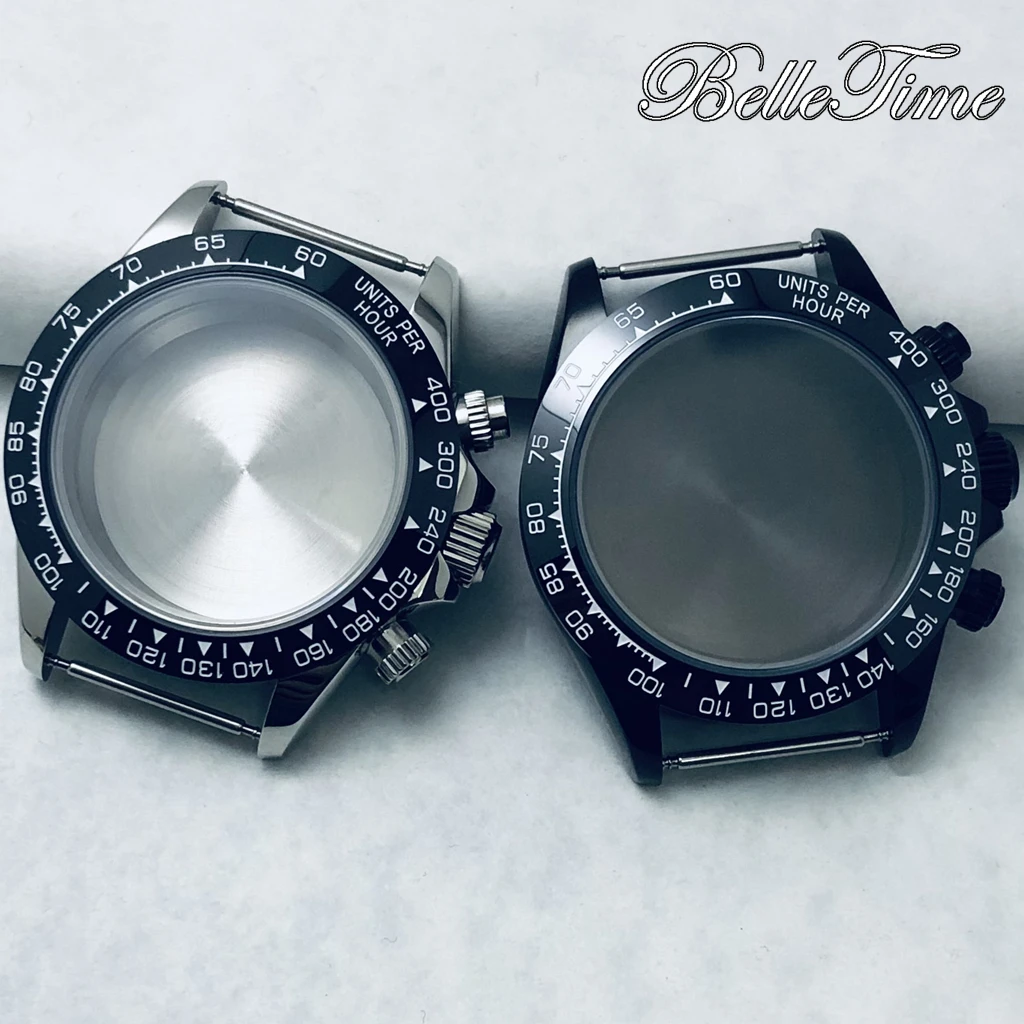 عالية الجودة دايتونا كوارتز كرونوغراف 40 مللي متر VK63 السيراميك الحافة صالح VK63A VK64 كوارتز ساعة يد تعمل بالحركة اكسسوارات