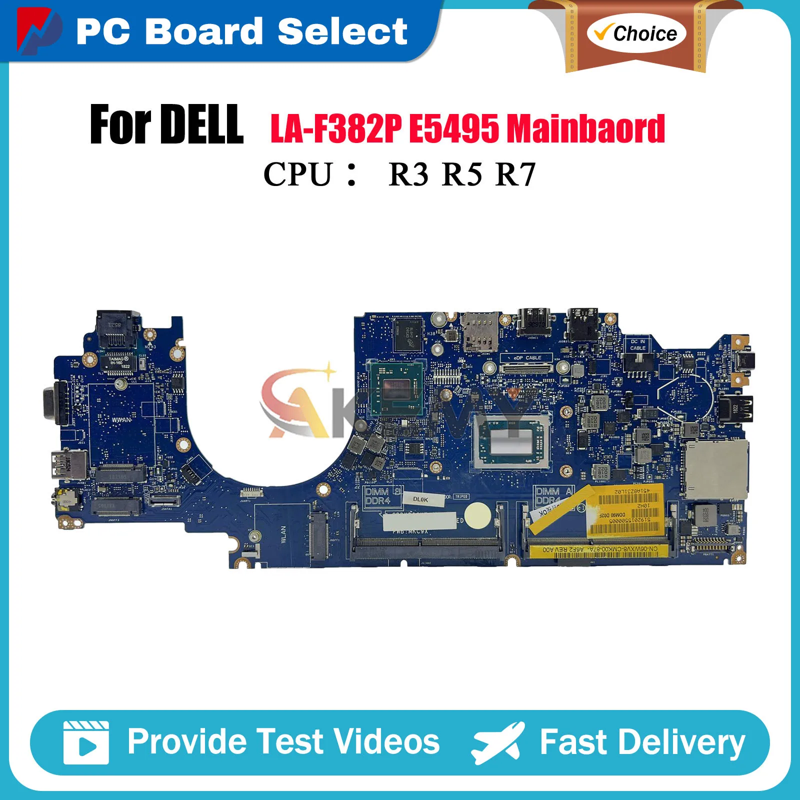 

Материнская плата для ноутбука DELL Latitude E5495 5495 LA-F382P с процессором R3 R5 R7 CN-06WXV8 0RWXV8 RWXV8, протестирована нормально