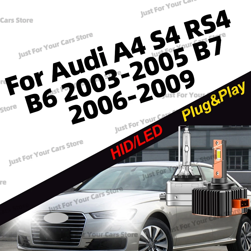 

2x ксеноновые лампы HID/светодиодные фары D1 D1S 6000K 12V для Audi A4 S4 RS4 B6 2003-2005 для Audi B7 2006-2009