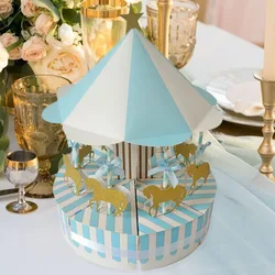 Romantic Carousel Candy Box New and High Quality Fashionable Atmosphere Sweet Wedding Party Decoration Guest Favors Gifts