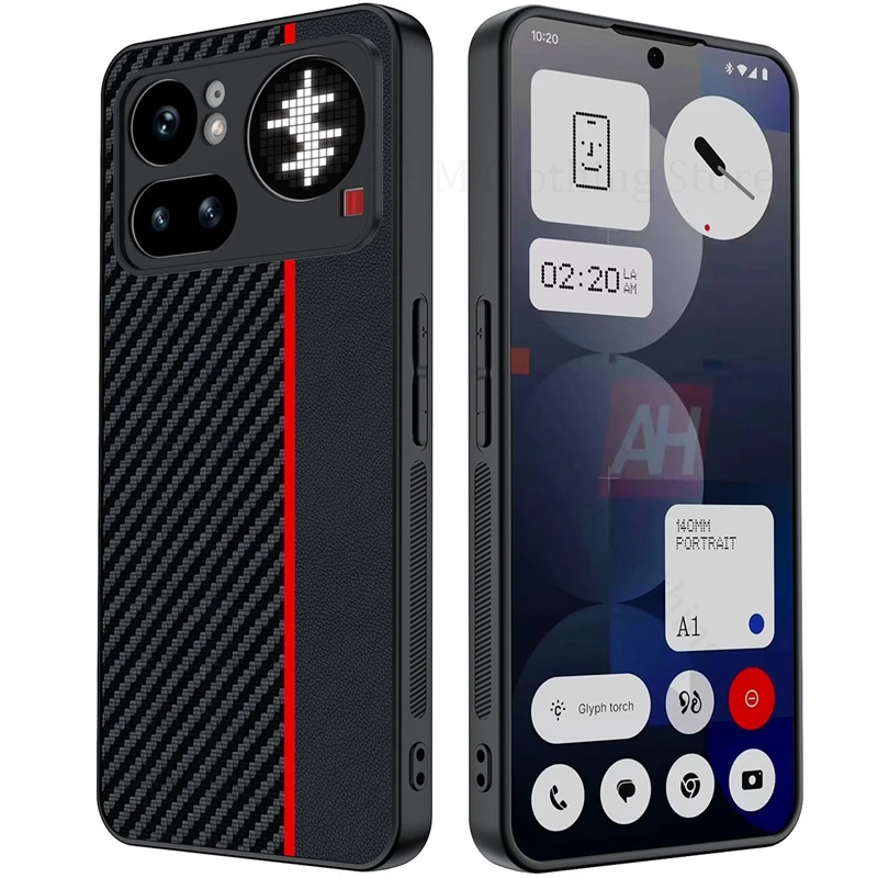 For Nothing Phone 4A Pro Spliced Kevlar Leather Shockproof Case For Nothing Phone 3A Pro 4a 2a Plus Fiber Stitching Soft Cover