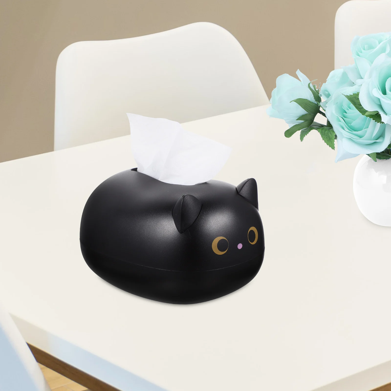 

Cat Tissue Box Ornaments Paper Towel Holder Bathroom Kitchen Decorative ABS Wear Resistant Lightweight Modern Shape Easy Install