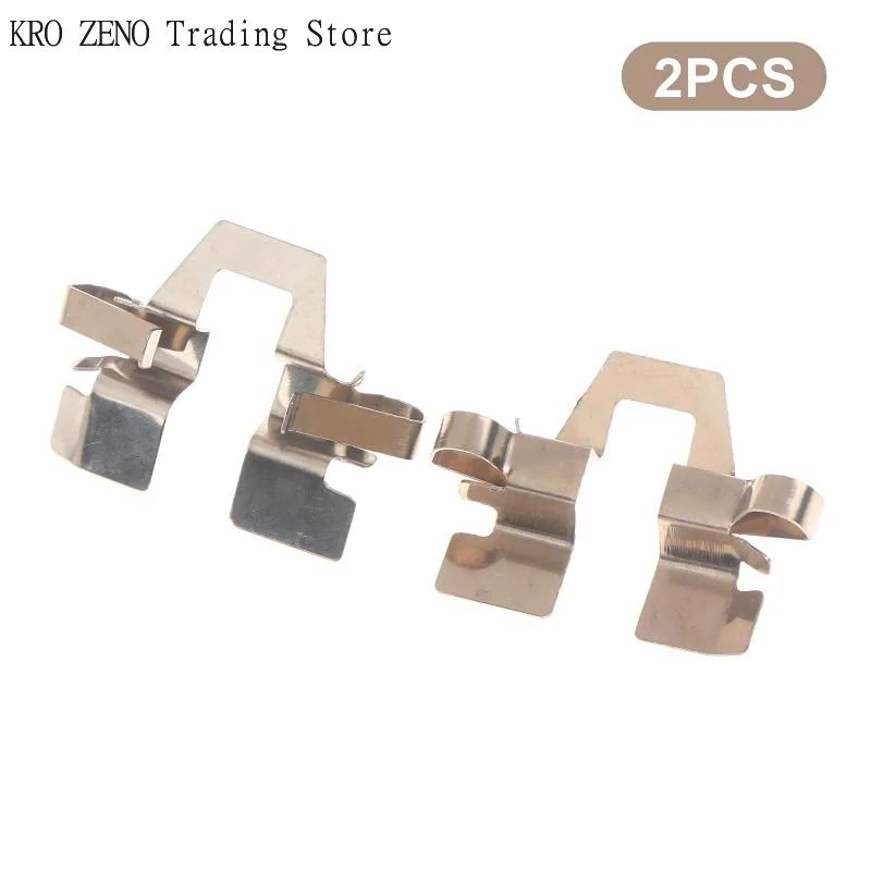 2pcs Silver Stainless Steel Motorcycle Caliper Lower Pump Brake Pump Stainless Steel Spring Plate Motorcycle Caliper Brake Pads✨